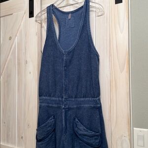 FP Movement by Free People Navy Blue Romper Jumpsuit
